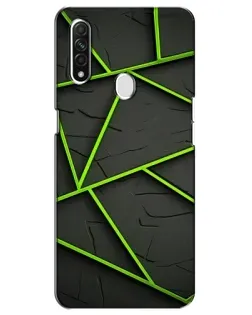 Чохол для OPPO A31 з картинкою «Зелені геометричні лінії»