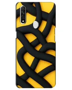 Чохол для OPPO A31 з картинкою «Чорне жовте переплетення»