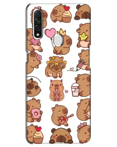 Чехол для OPPO A31 с картинкой «Стикерпак с капибарами»