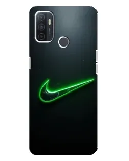 Чохол для OPPO A32 з картинкою «Неоновий контур Nike»