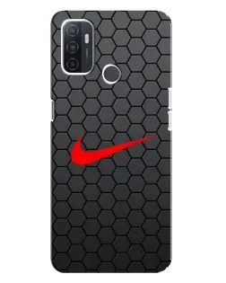 Чохол для OPPO A32 з картинкою «Nike — карбонова сітка»