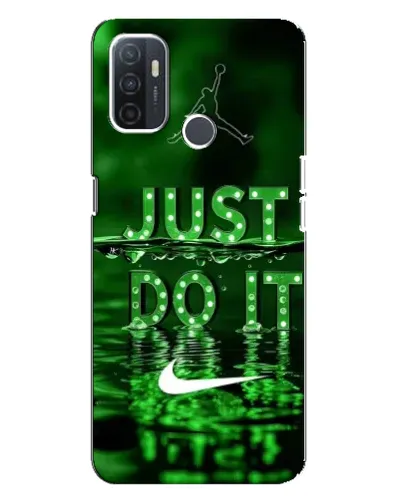Чохол для OPPO A32 з картинкою «Зелений неоновий Nike»