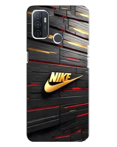 Чохол для OPPO A32 з картинкою «Золотий Nike на металі»
