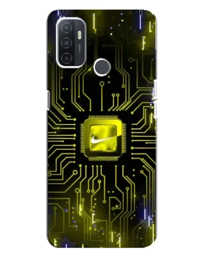 Чохол для OPPO A32 з картинкою «Nike — золота іскра»