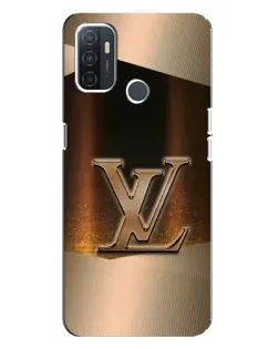 Чехол для OPPO A32 с картинкой «LV — золотое сияние»