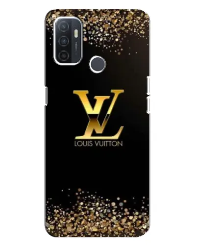 Чехол для OPPO A32 с картинкой «LV — золотые искры»