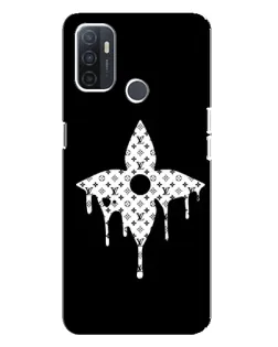 Чехол для OPPO A32 с картинкой «Цветочная монограмма»