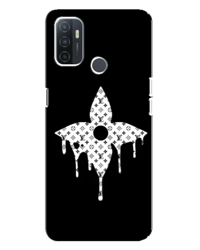 Чехол для OPPO A32 с картинкой «Цветочная монограмма»