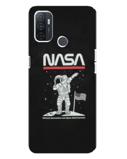 Чохол для OPPO A32 з картинкою «NASA — крокуємо по Місяцю»