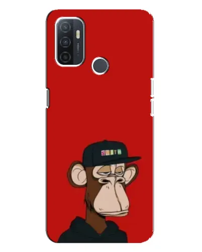 Чохол для OPPO A32 з картинкою «Bored Ape — червоний фон» Чохол для OPPO A32 з картинкою «Bored Ape — червоний фон»