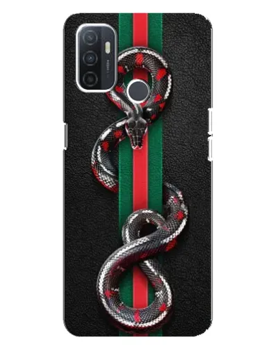 Чехол для OPPO A32 с картинкой «Gucci — змея на полосе» Чехол для OPPO A32 с картинкой «Gucci — змея на полосе»