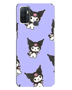 Чехол для OPPO A32 с картинкой «Паттерн с Kuromi» Чехол для OPPO A32 с картинкой «Паттерн с Kuromi»