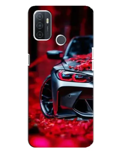 Чохол для OPPO A32 з картинкою «Спортивна BMW та квіти»