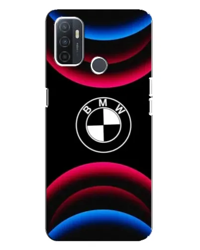Чохол для OPPO A32 з картинкою «Логотип BMW та неонові дуги»