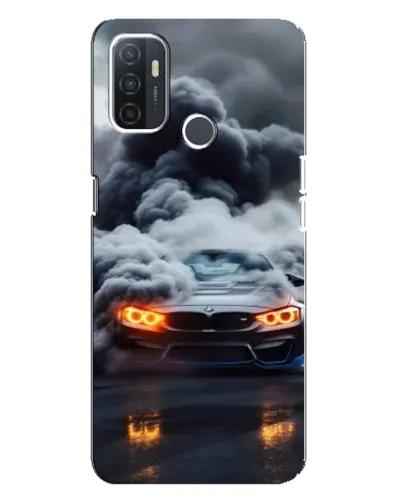 Чохол для OPPO A32 з картинкою «BMW у диму»