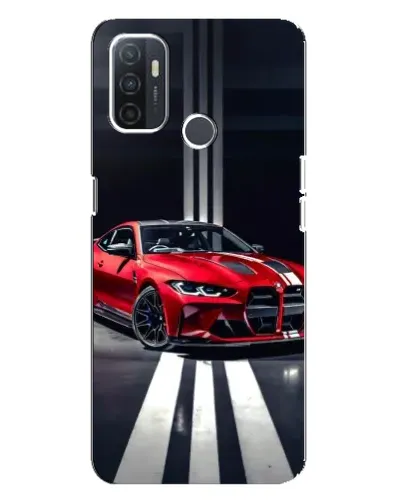 Чохол для OPPO A32 з картинкою «Червона BMW на дорозі»