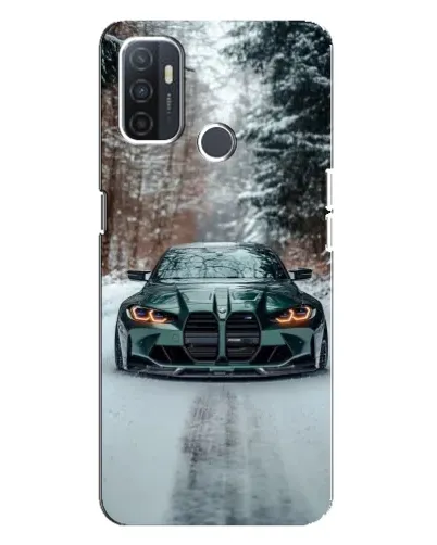 Чохол для OPPO A32 з картинкою «BMW у зимовому лісі»