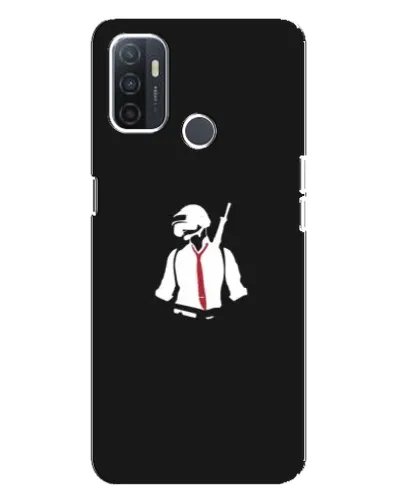 Чохол для OPPO A32 з картинкою «PUBG — силует воїна»