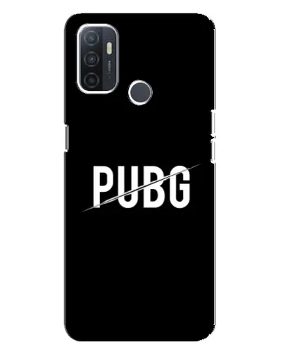 Чохол для OPPO A32 з картинкою «PUBG — білий логотип»