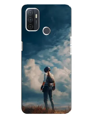 Чохол для OPPO A32 з картинкою «Герой PUBG на скелі»