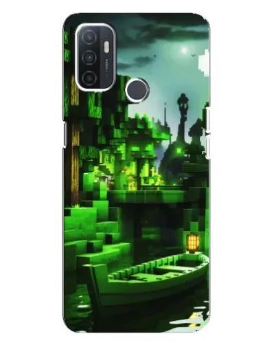 Чохол для OPPO A32 з картинкою «Minecraft лісовий пейзаж»