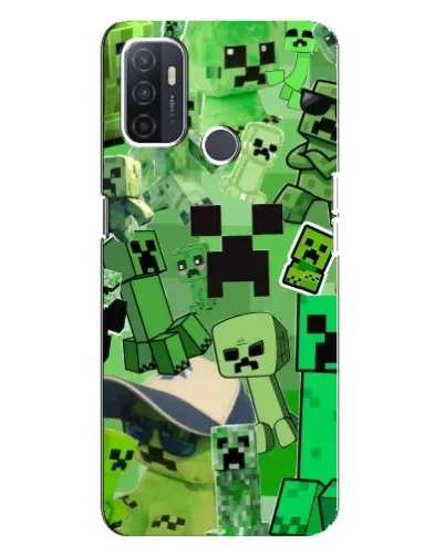 Чохол для OPPO A32 з картинкою «Кріпери Minecraft»