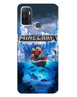 Чохол для OPPO A32 з картинкою «Minecraft льодянийсвіт»