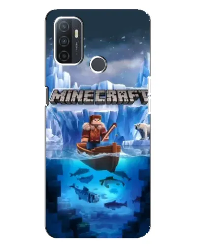 Чохол для OPPO A32 з картинкою «Minecraft льодянийсвіт»