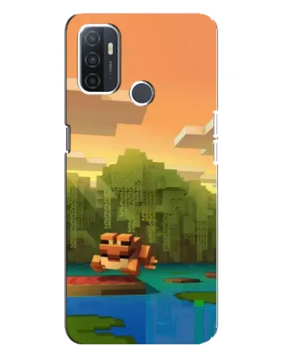 Чохол для OPPO A32 з картинкою «Майнкрафт захід сонця»
