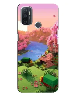Чохол для OPPO A32 з картинкою «Рожеве дерево Minecraft»