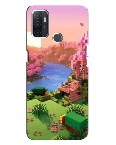 Чохол для OPPO A32 з картинкою «Рожеве дерево Minecraft»