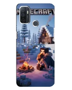 Чохол для OPPO A32 з картинкою «Зимовий Minecraft»