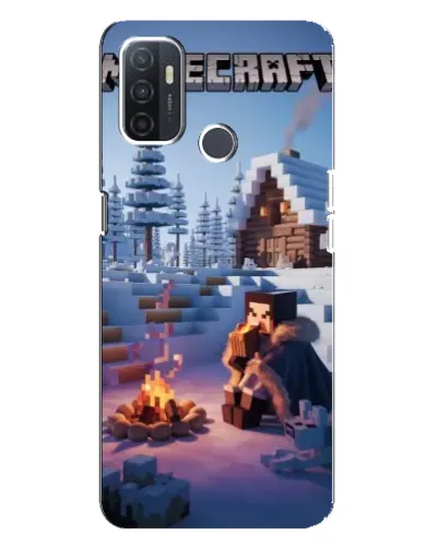 Чохол для OPPO A32 з картинкою «Зимовий Minecraft»