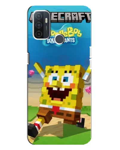 Чехол для OPPO A32 с картинкой «Губка Боб Minecraft» Чехол для OPPO A32 с картинкой «Губка Боб Minecraft»