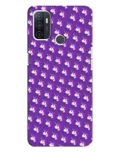 Чехол для OPPO A32 с картинкой «Единороги на фиолетовом»