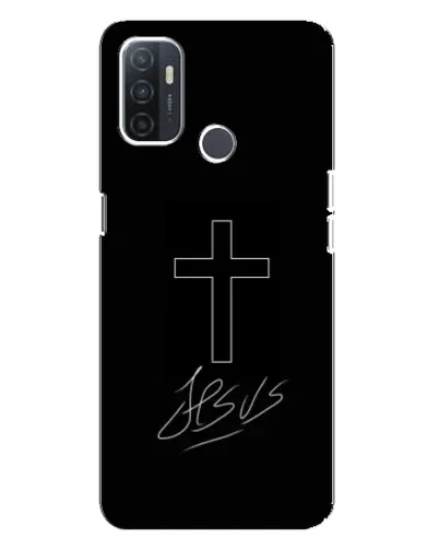 Чехол для OPPO A32 с картинкой «Графический крест Jesus» Чехол для OPPO A32 с картинкой «Графический крест Jesus»