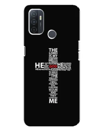 Чехол для OPPO A32 с картинкой «Текстовый крест» Чехол для OPPO A32 с картинкой «Текстовый крест»
