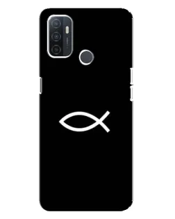 Чехол для OPPO A32 с картинкой «Символ рыбы Jesus» Чехол для OPPO A32 с картинкой «Символ рыбы Jesus»