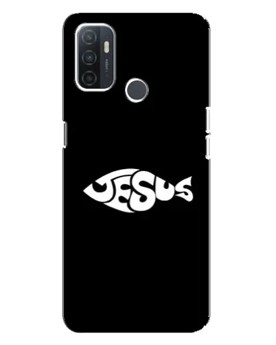 Чехол для OPPO A32 с картинкой «Рыба Jesus» Чехол для OPPO A32 с картинкой «Рыба Jesus»