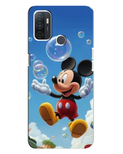 Чехол для OPPO A32 с картинкой «Mickey и мыльные пузыри»