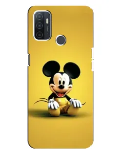 Чехол для OPPO A32 с картинкой «Микки на желтом»