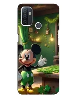 Чехол для OPPO A32 с картинкой «Микки в мастерской»