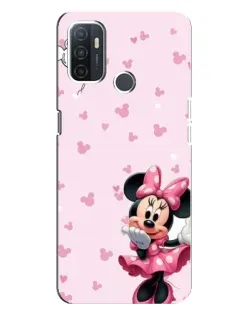 Чехол для OPPO A32 с картинкой «Минни Маус и сердечки»