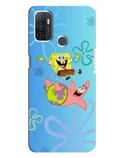 Чехол для OPPO A32 с картинкой «Спанч Боб и Патрик»