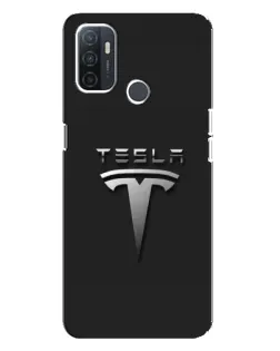 Чохол для OPPO A32 з картинкою «Сталевий логотип Tesla» Чохол для OPPO A32 з картинкою «Сталевий логотип Tesla»