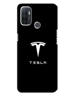 Чохол для OPPO A32 з картинкою «Tesla White Logo» Чохол для OPPO A32 з картинкою «Tesla White Logo»