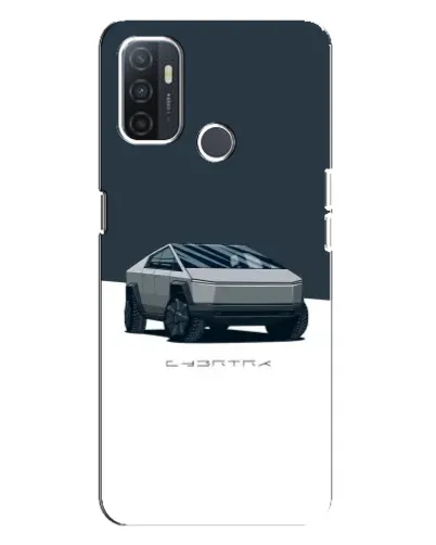 Чохол для OPPO A32 з картинкою «Сріблястий Cybertruck Tesla»