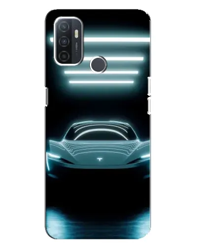 Чохол для OPPO A32 з картинкою «Tesla в неоні»