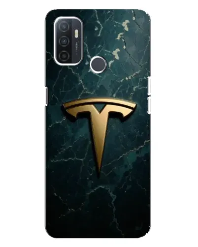 Чохол для OPPO A32 з картинкою «Мармурова Tesla Gold»