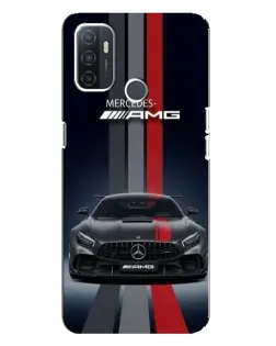 Чохол для OPPO A32 з картинкою «Mercedes — білий карбон»